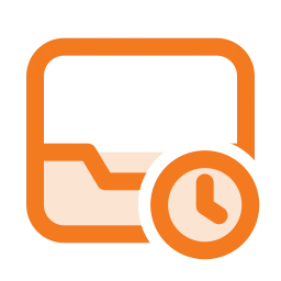 Inbox clock icon, Duo style