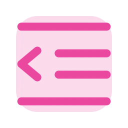Indent decrease icon, Duo style
