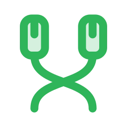 Jumper cables icon, Duo style