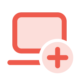 Laptop plus icon, Duo style