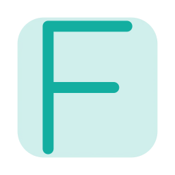 Letter f icon, Duo style