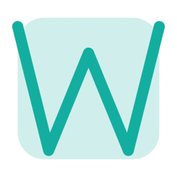 Letter w icon, Duo style