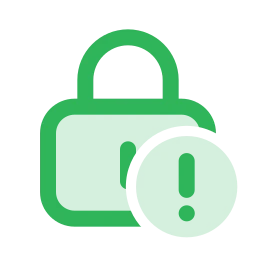 Lock alert icon, Duo style