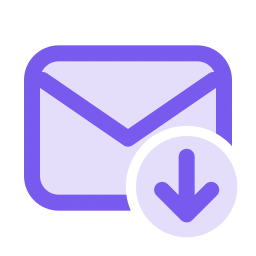 Mail down icon, Duo style
