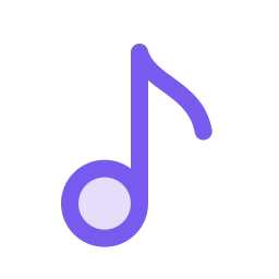 Music note icon, Duo style