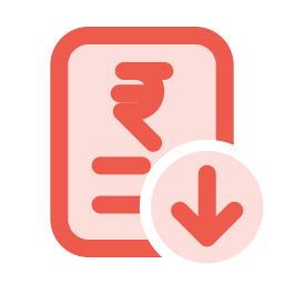 Salary slip down icon, Duo style