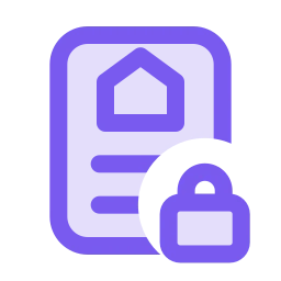 Sale deed lock icon, Duo style