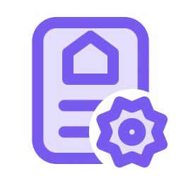 Sale deed settings icon, Duo style