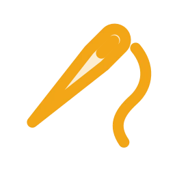 Sewing needle icon, Duo style