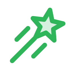 Shooting star icon, Duo style
