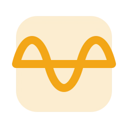 Sine wave icon, Duo style