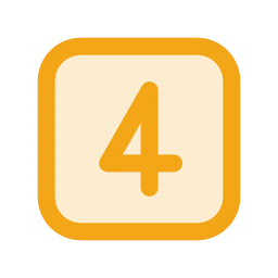 Square number 4 icon, Duo style