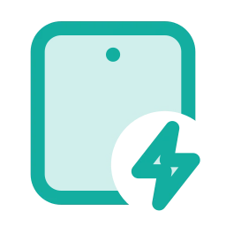 Tablet bolt icon, Duo style