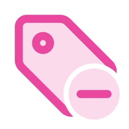 Tag minus icon, Duo style
