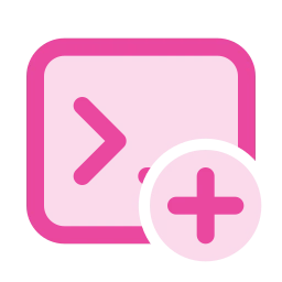 Terminal plus icon, Duo style