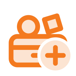 Toy box plus icon, Duo style