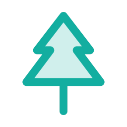 Tree pine icon, Duo style