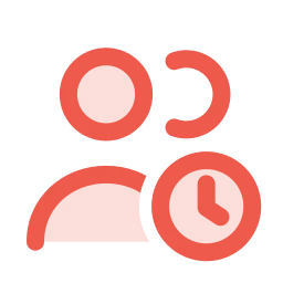 Users clock icon, Duo style