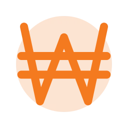 Won sign icon, Duo style