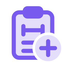 Workout plan plus icon, Duo style
