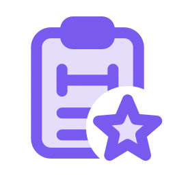 Workout plan star icon, Duo style