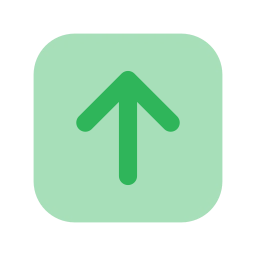 Arrow square up icon, Flat style