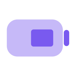 Battery low icon, Flat style