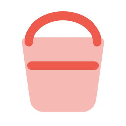 Bucket icon, Flat style