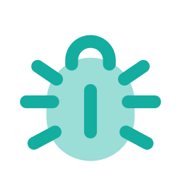 Bug icon, Flat style