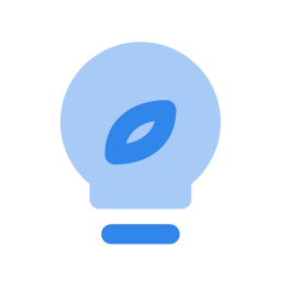 Bulb eco icon, Flat style