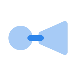 Bulb horn icon, Flat style