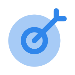 Bullseye arrow icon, Flat style