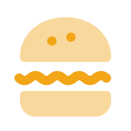 Burger icon, Flat style