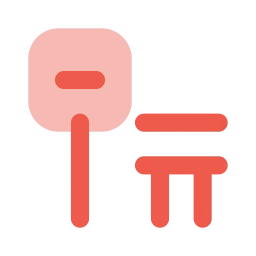 Bus stop icon, Flat style