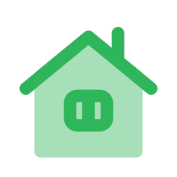Cabin icon, Flat style