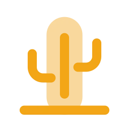 Cactus icon, Flat style