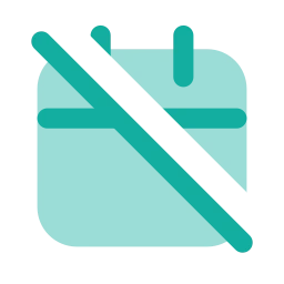 Calendar off icon, Flat style