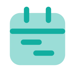 Calendar range icon, Flat style