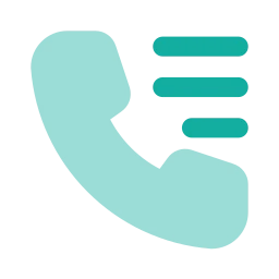 Call log icon, Flat style