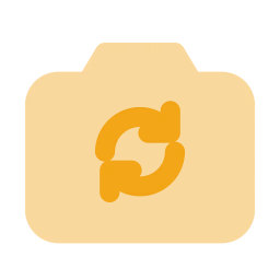 Camera rotate icon, Flat style