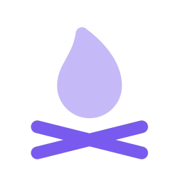 Campfire icon, Flat style