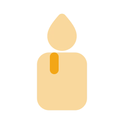 Candle icon, Flat style