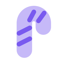 Candy cane icon, Flat style