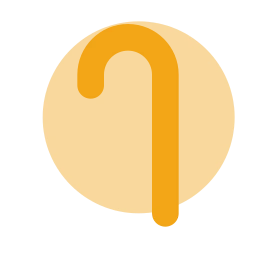 Cane icon, Flat style