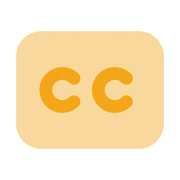 Captions icon, Flat style