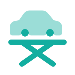 Car lift icon, Flat style