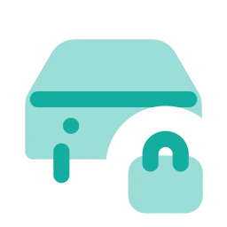 Car lock icon, Flat style