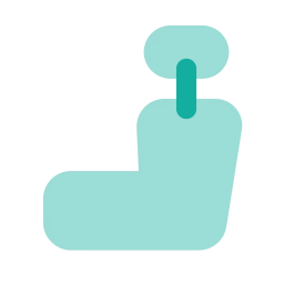 Car seat icon, Flat style