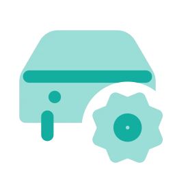 Car settings icon, Flat style
