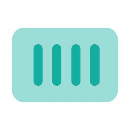 Cargo container icon, Flat style